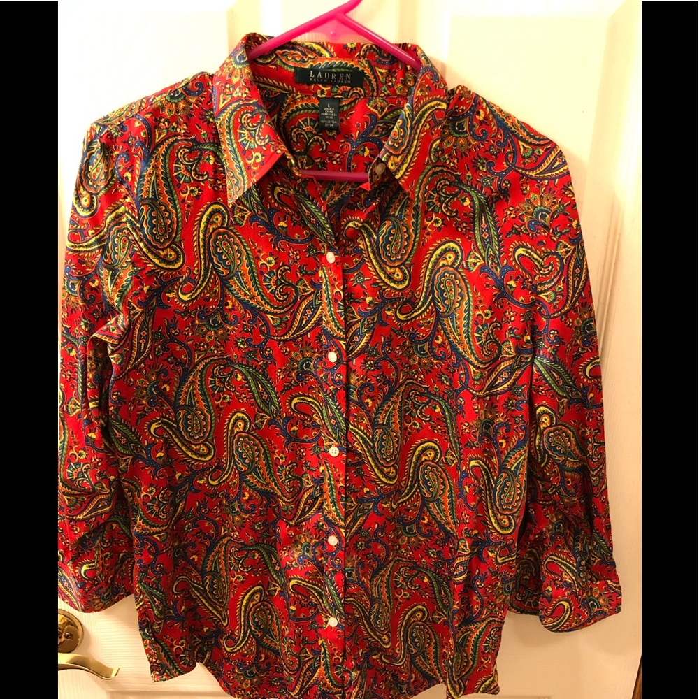 Ralph Lauren paisley button down shirt
